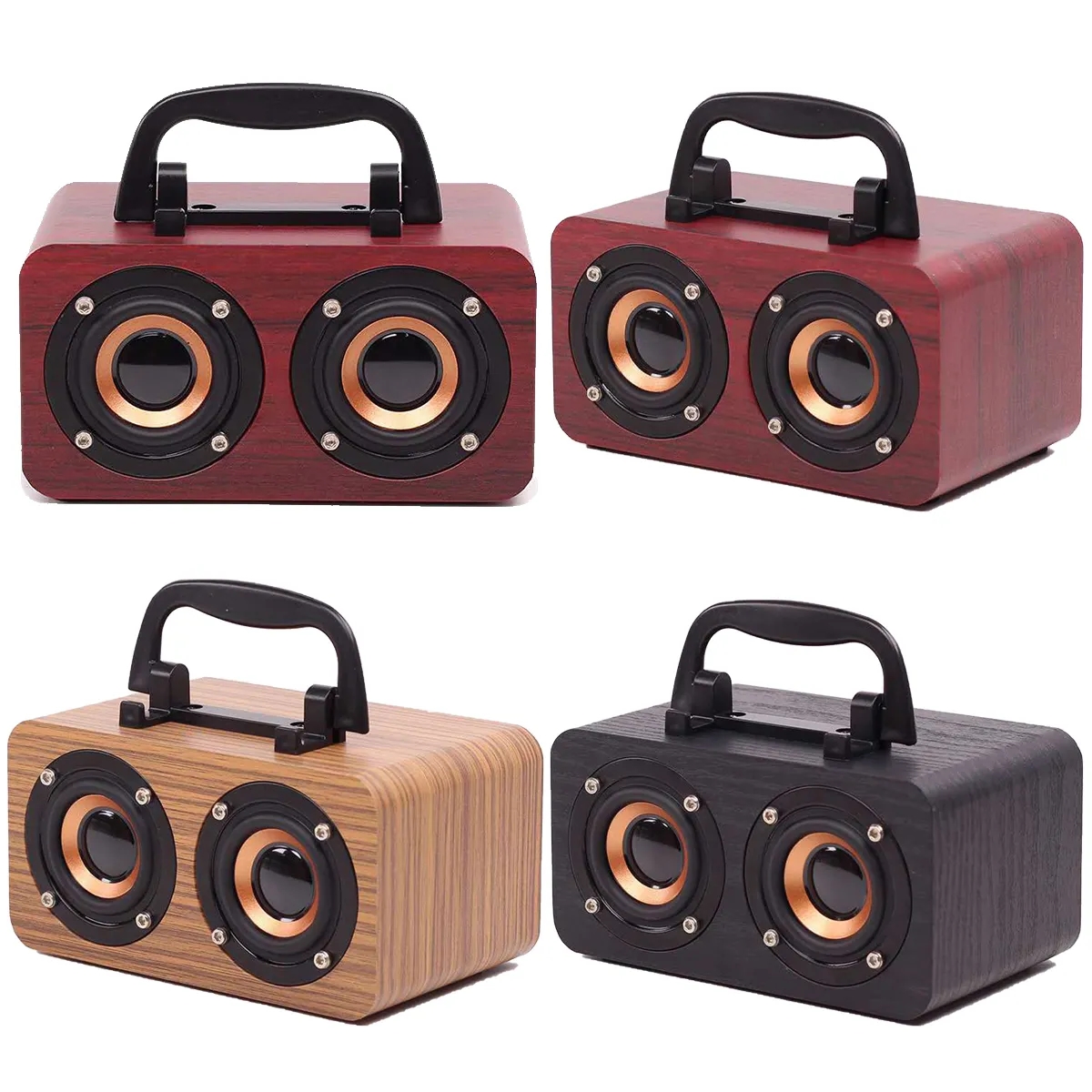 Vintage Bluetooth Speaker 360 Degree Wooden Music Player 2