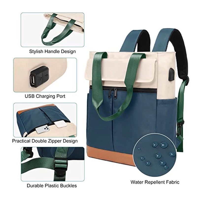 2-In-1 Wide Top Open Laptop Backpack 6