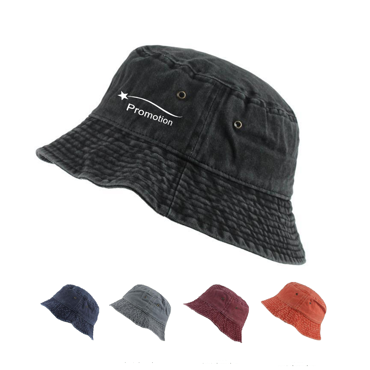 Cotton/Polyester Blended Bucket Hat 2