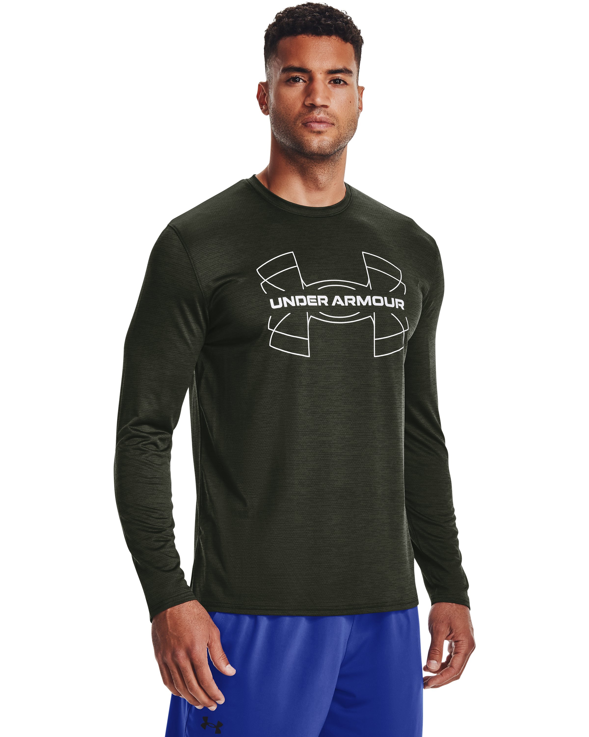 Men's UA Training Vent Graphic Long Sleeve, custom athletic wear with logo imprint 5