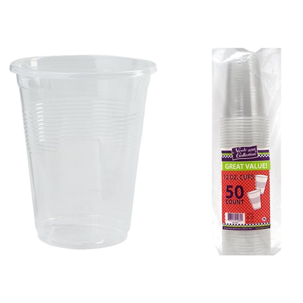 Plastic Soft Cups - Clear 12 oz 50 Pack 2