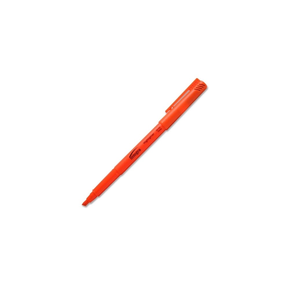 Pen Highlighters - Fluorescent Orange Chisel Tip 1