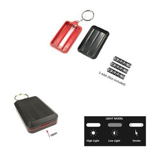 Compact Rectangle Flashlight Keychain With 3 Light Modes 13