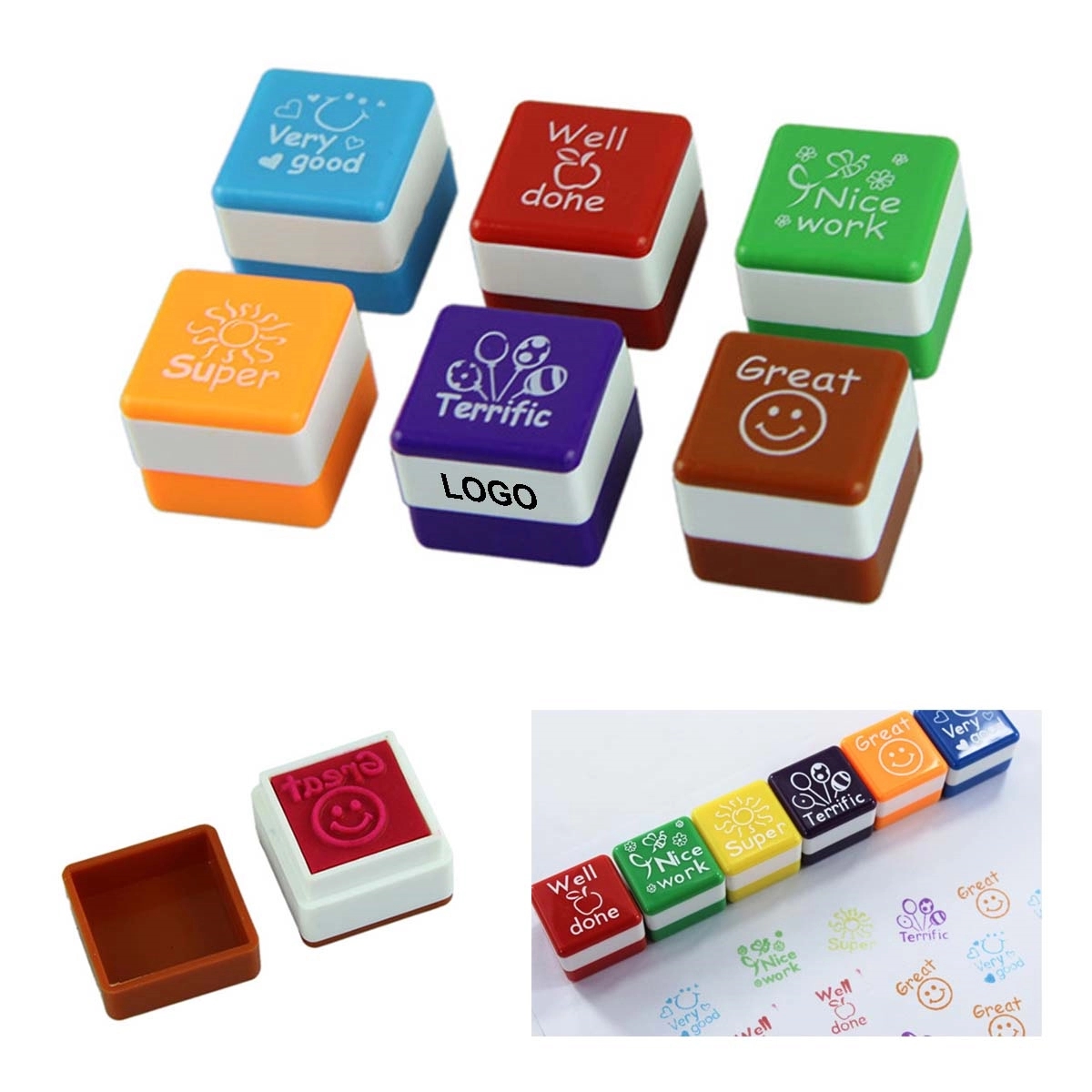 6Pcs Teacher Self-Inking Stamps 1
