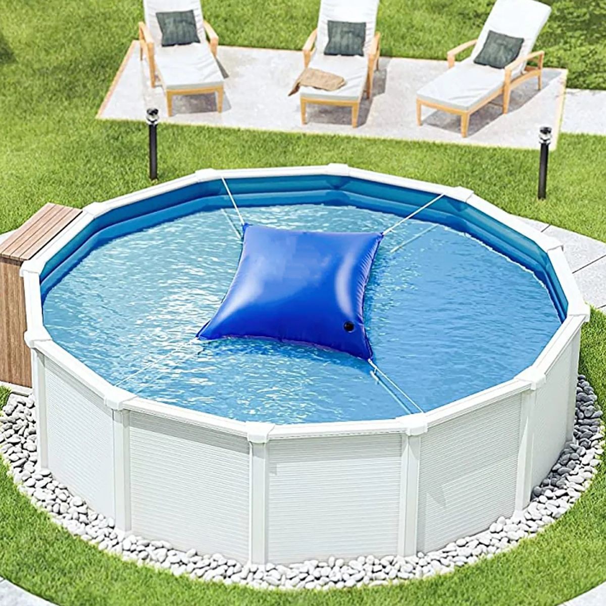 47.25 inches x 47.25 inches Pool Pillow for Aboveground Pools with Custom Logo Imprint 2