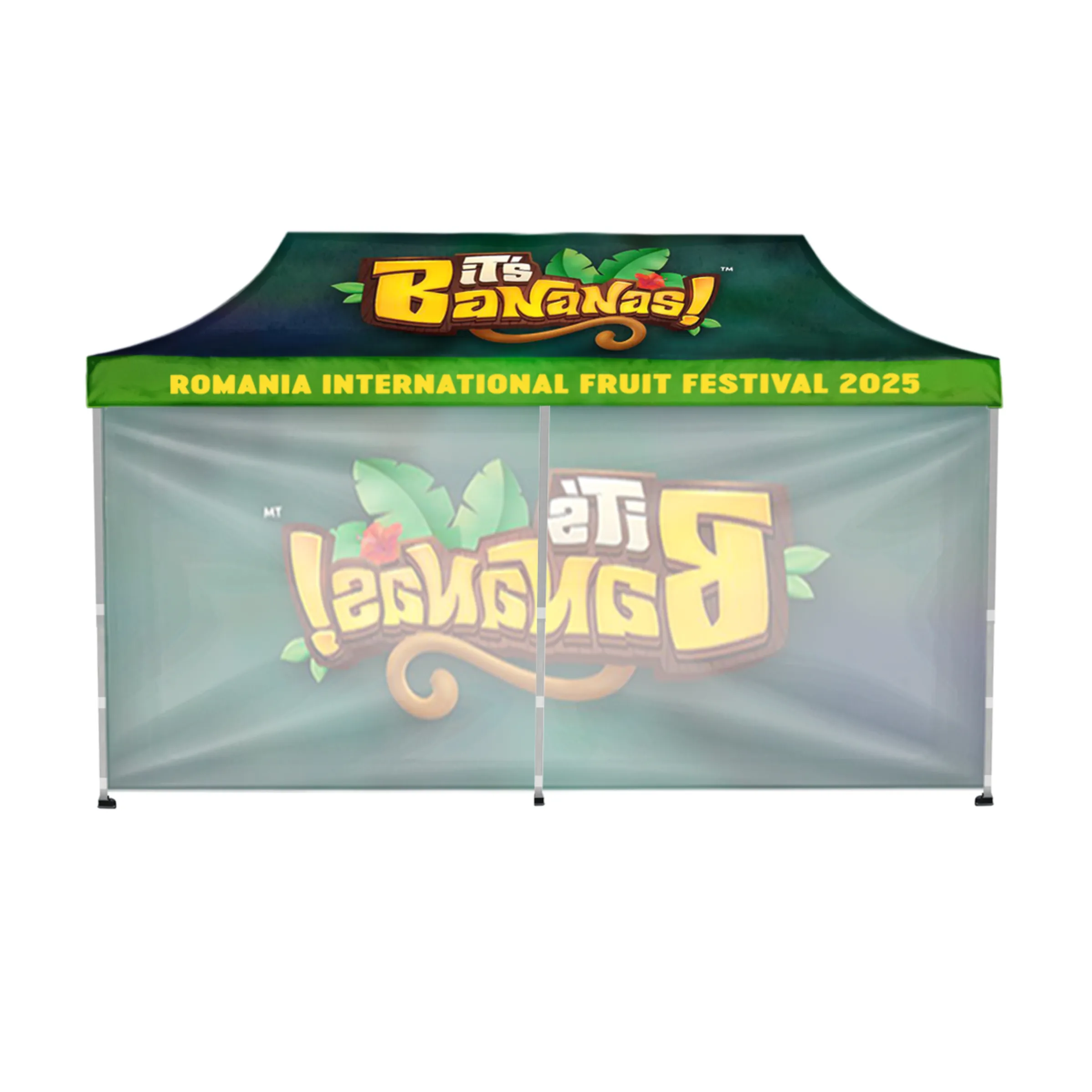 10'x20' Tent Canopy w frame, 1 long full + 2 side full walls 2