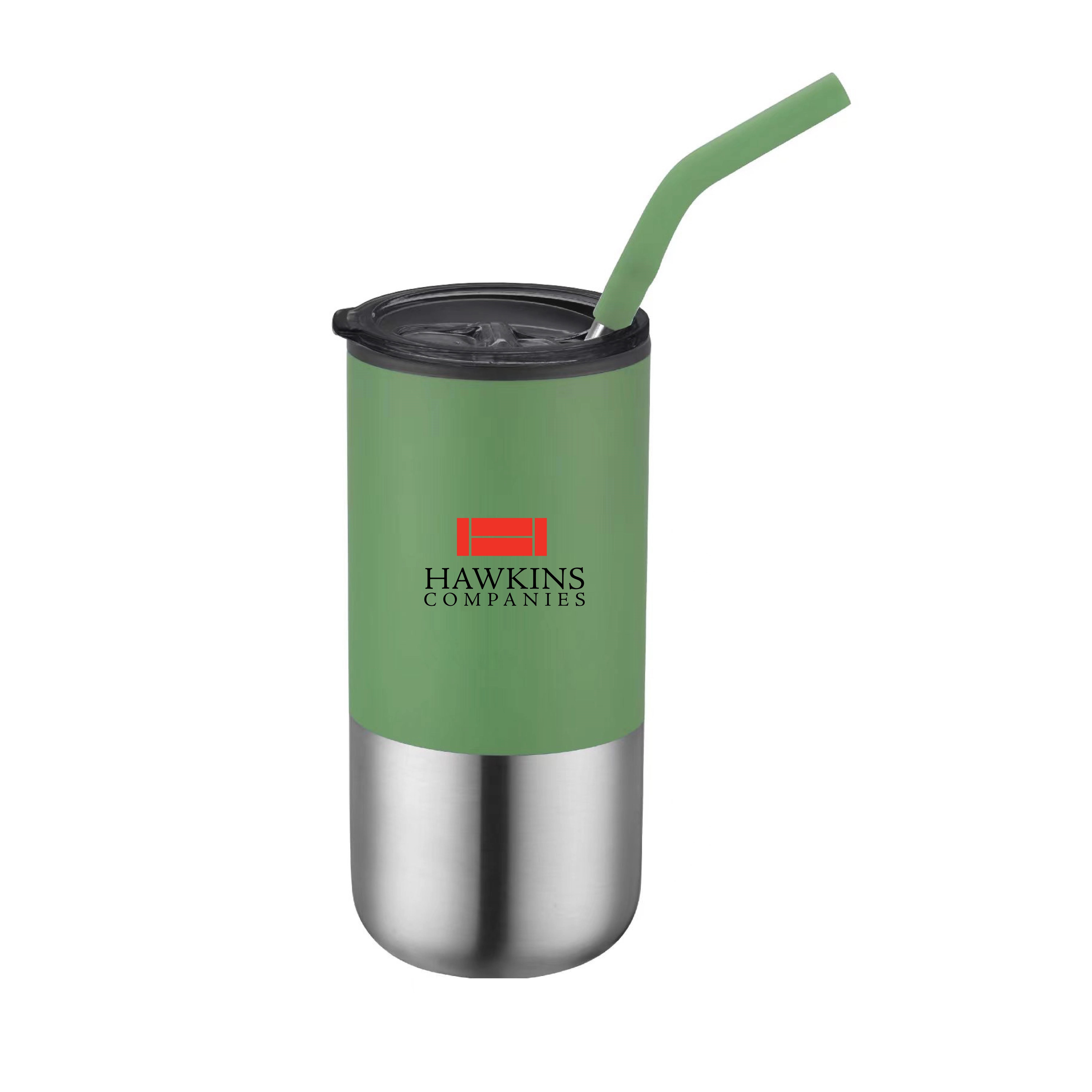 BRAZOS - 16 OZ DOUBLE WALL TUMBLER WITH STRAW 1