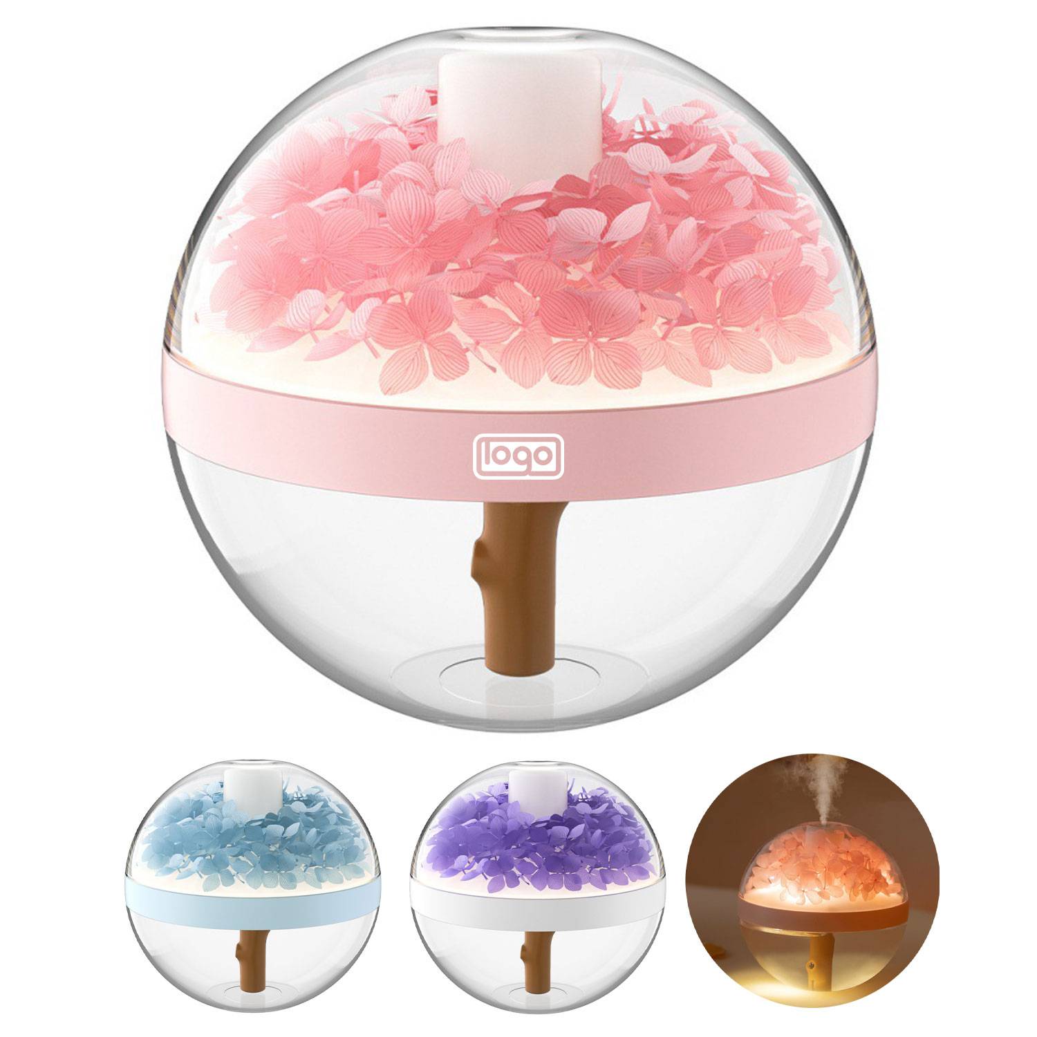 Rechargeable Preserved Flower Humidifier w/ Night Light 2