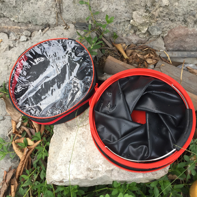 2000D Oxford 12L Portable Folding Camping Car Wash Bucket 4