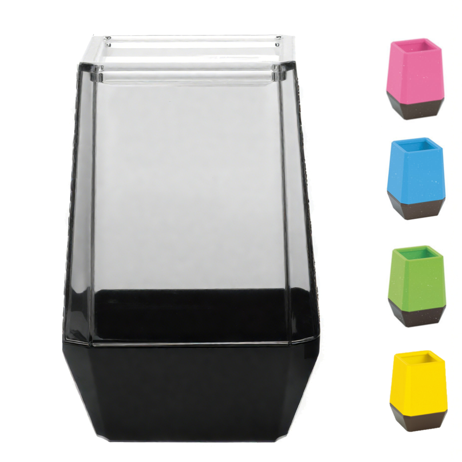 Plastic Office Square Pen Holder 6