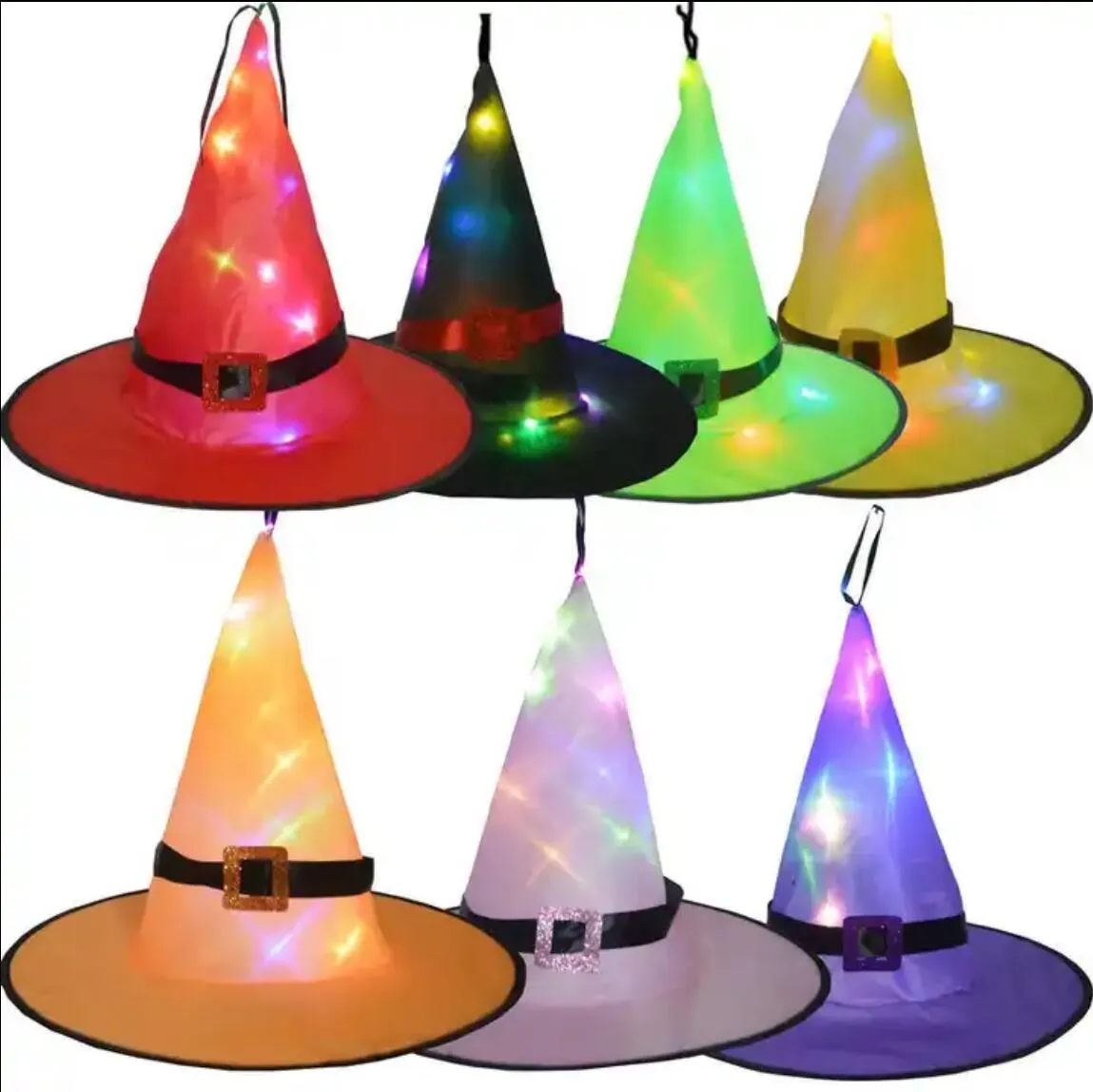 LED Lighted Witch Hats 3