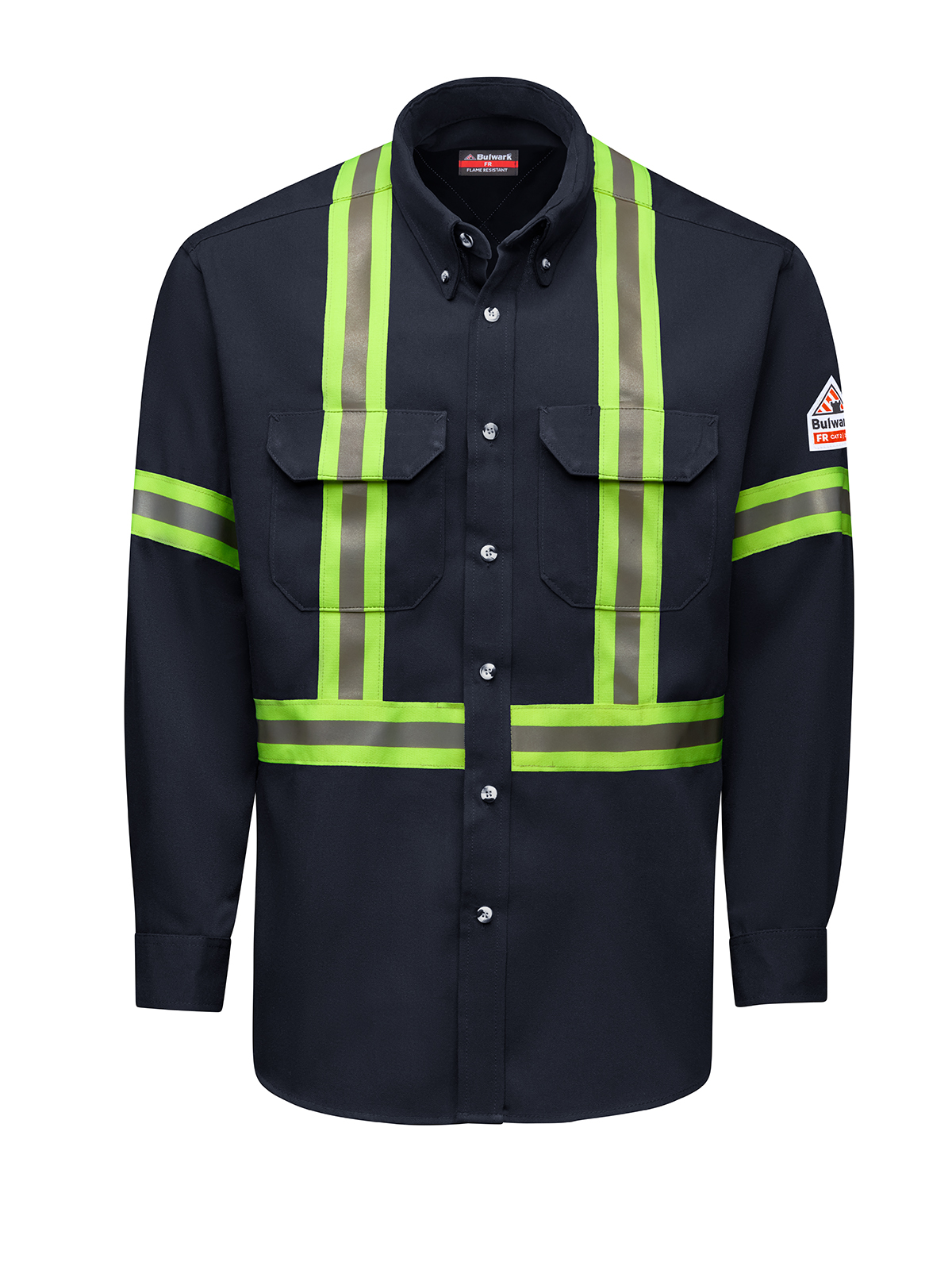 Bulwark Shirts - Men's Tecasafe Shirt W/Striping