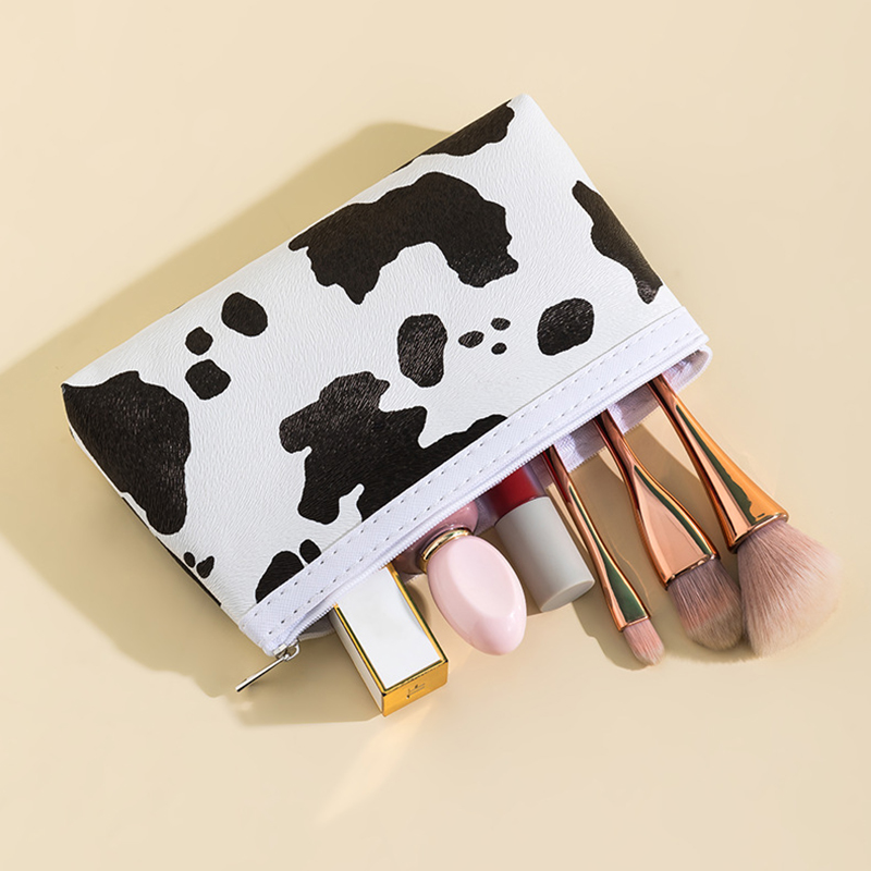 Cow Print Waterproof Toiletry Bag Cosmetic Bag 5