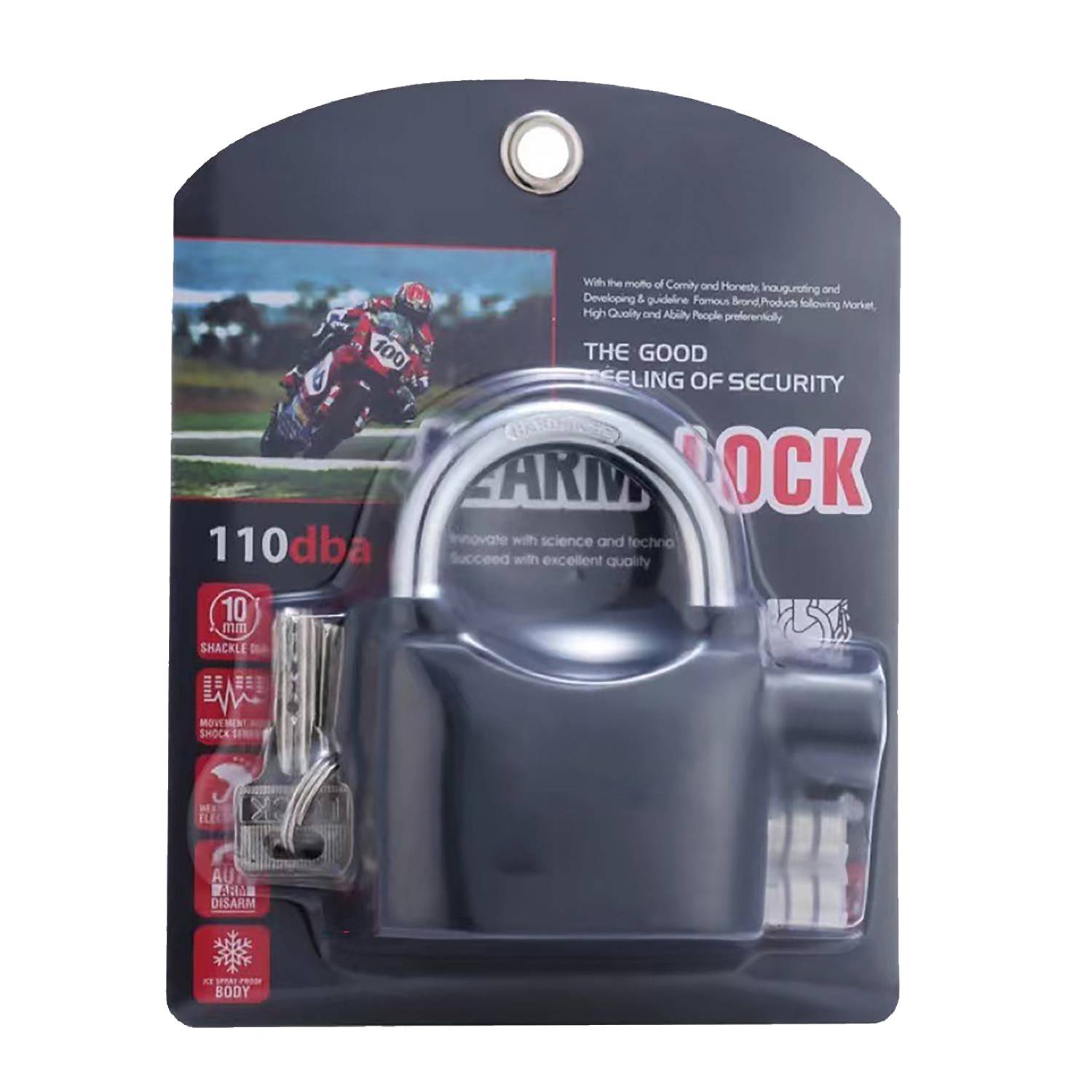 110db universal alarm motor bike lock 5