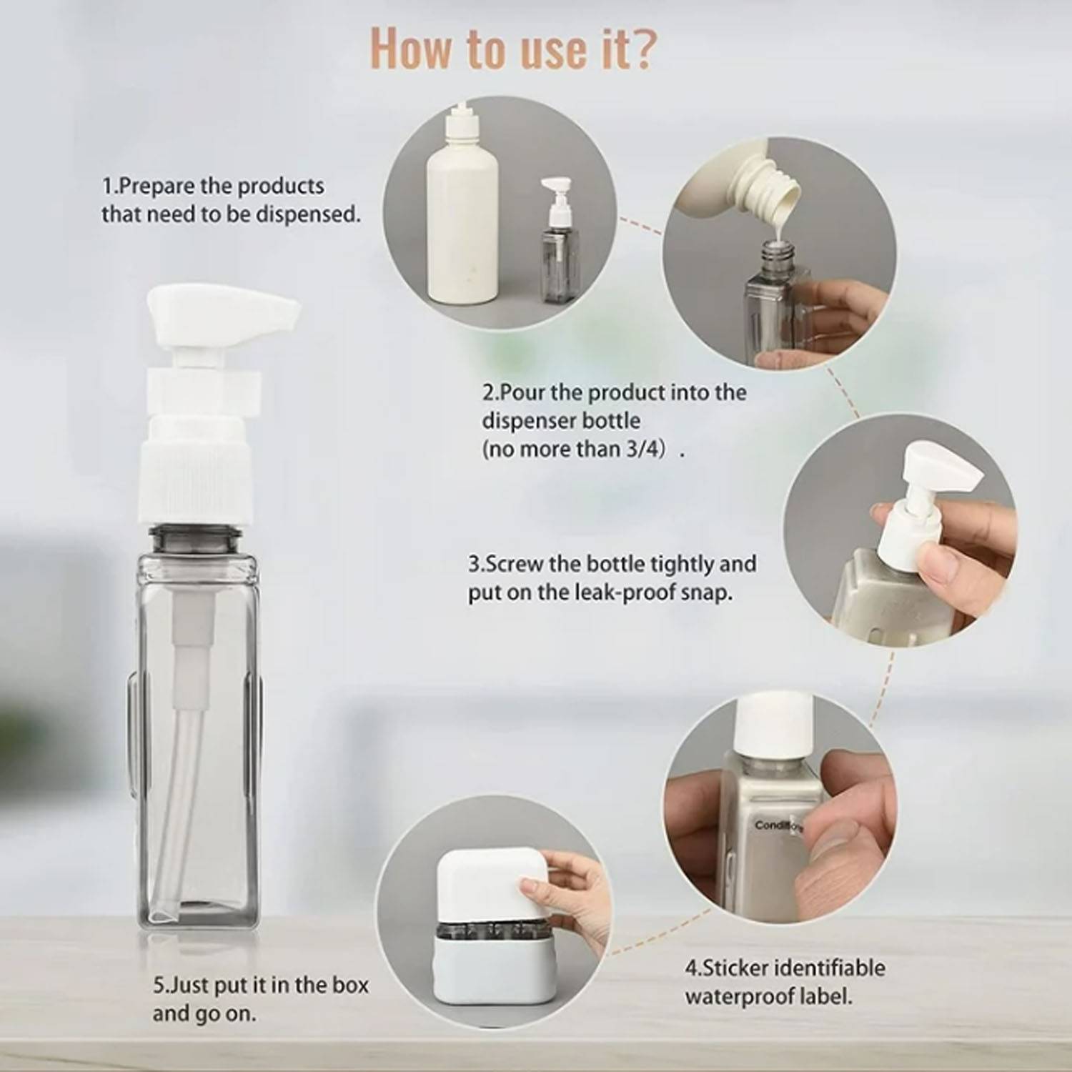 4 in 1 Travel sized Refill Bottle 4
