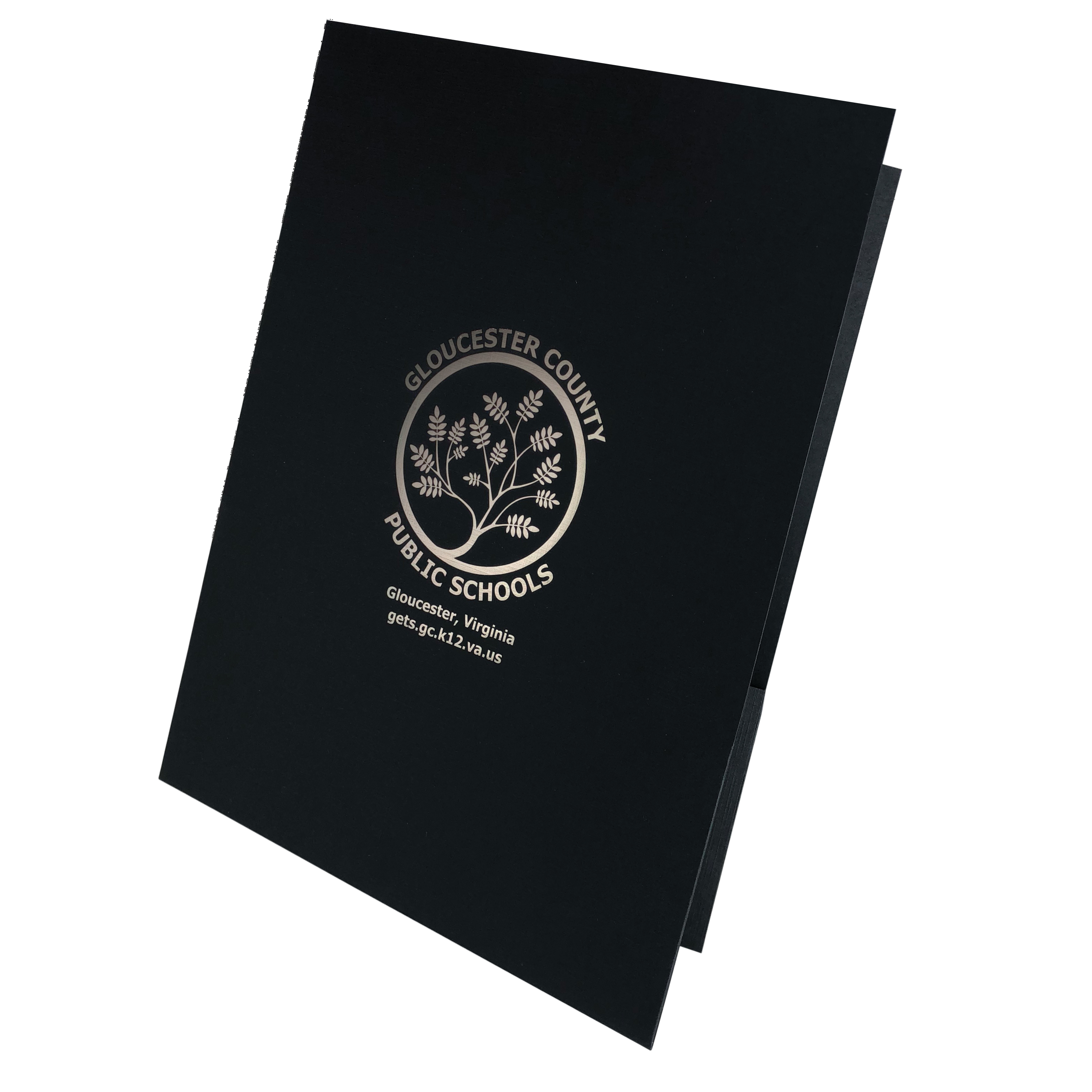 9"x12" Foil Stamped Linen Pocket Folder Economy Quick Ship 3