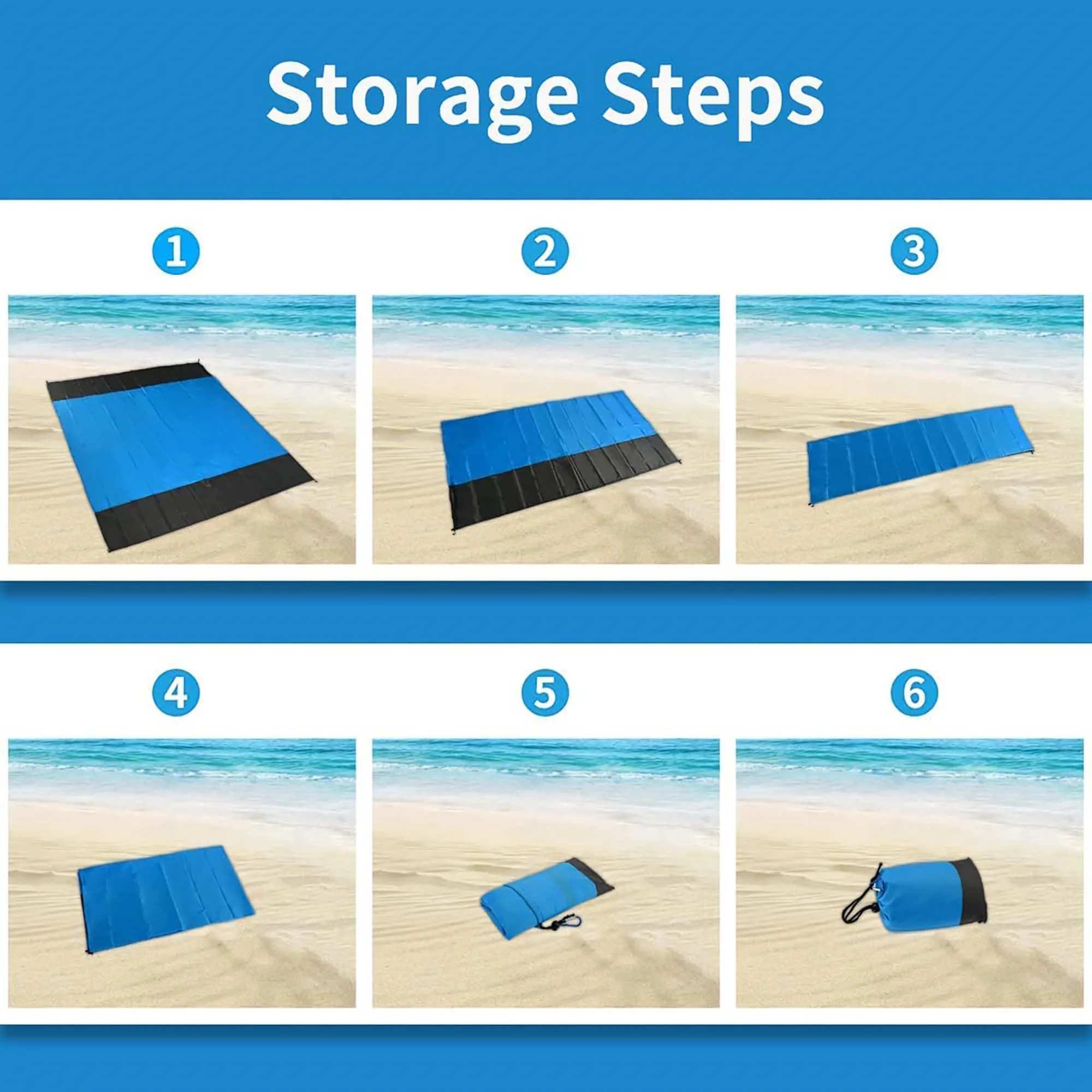 Waterproof Beach Blanket Portable Picnic Mat 3