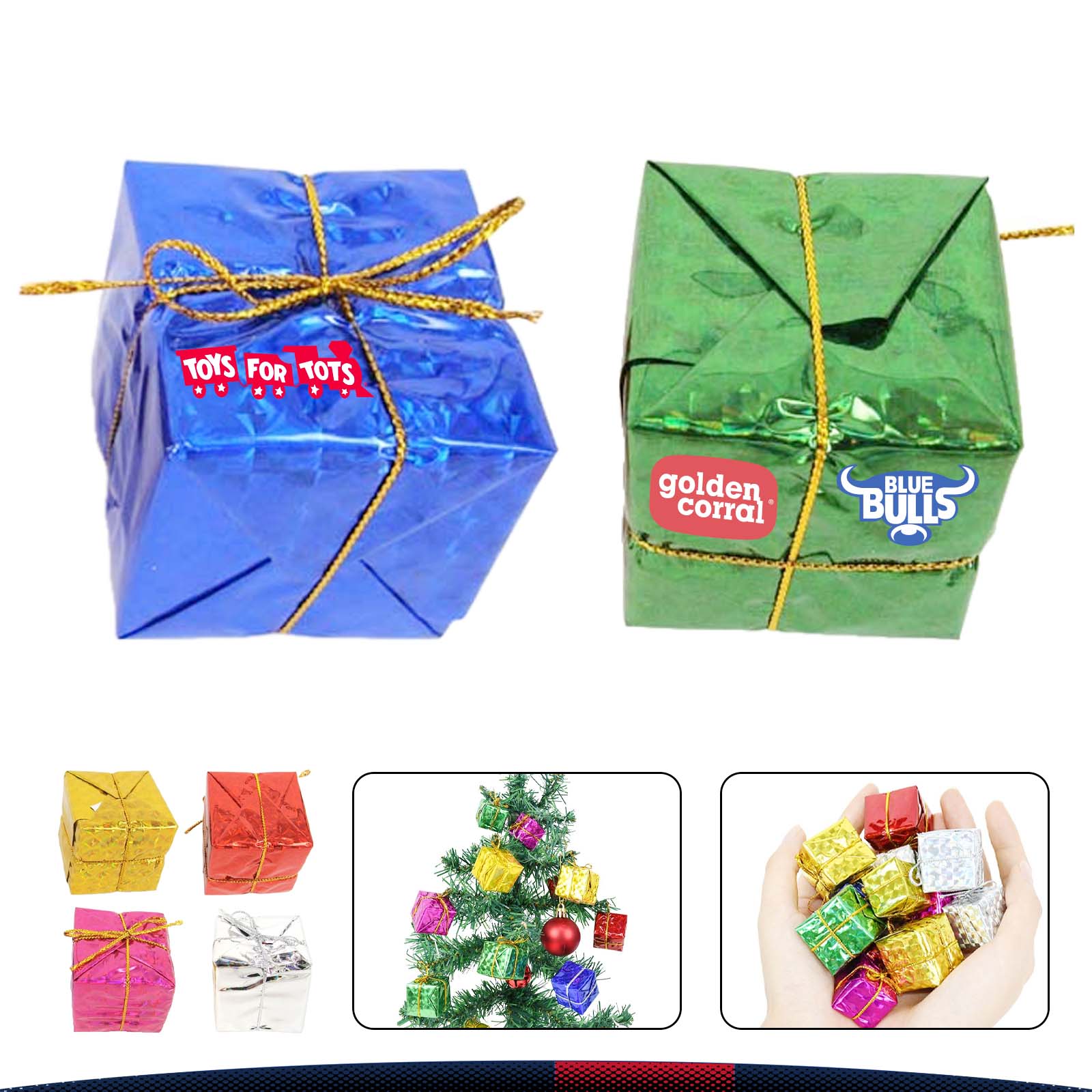Christmas Square Gift Ornament 6