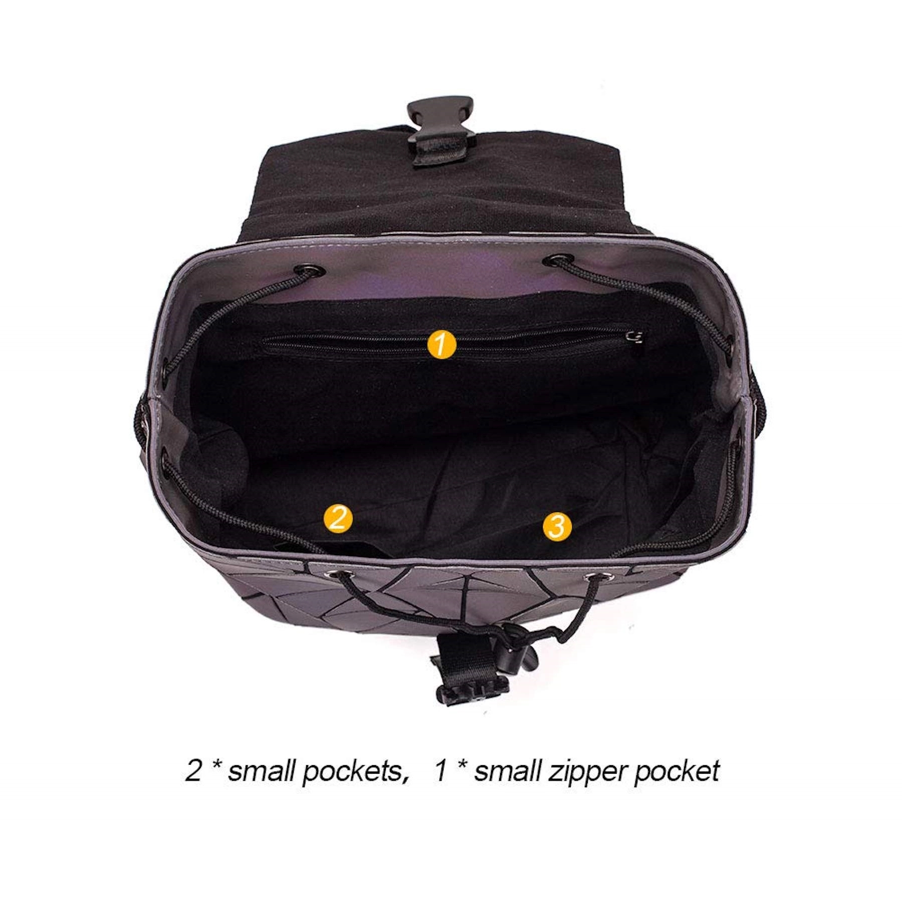 Women Men Geometric Luminous Purse Flash Travel Shoulder 4