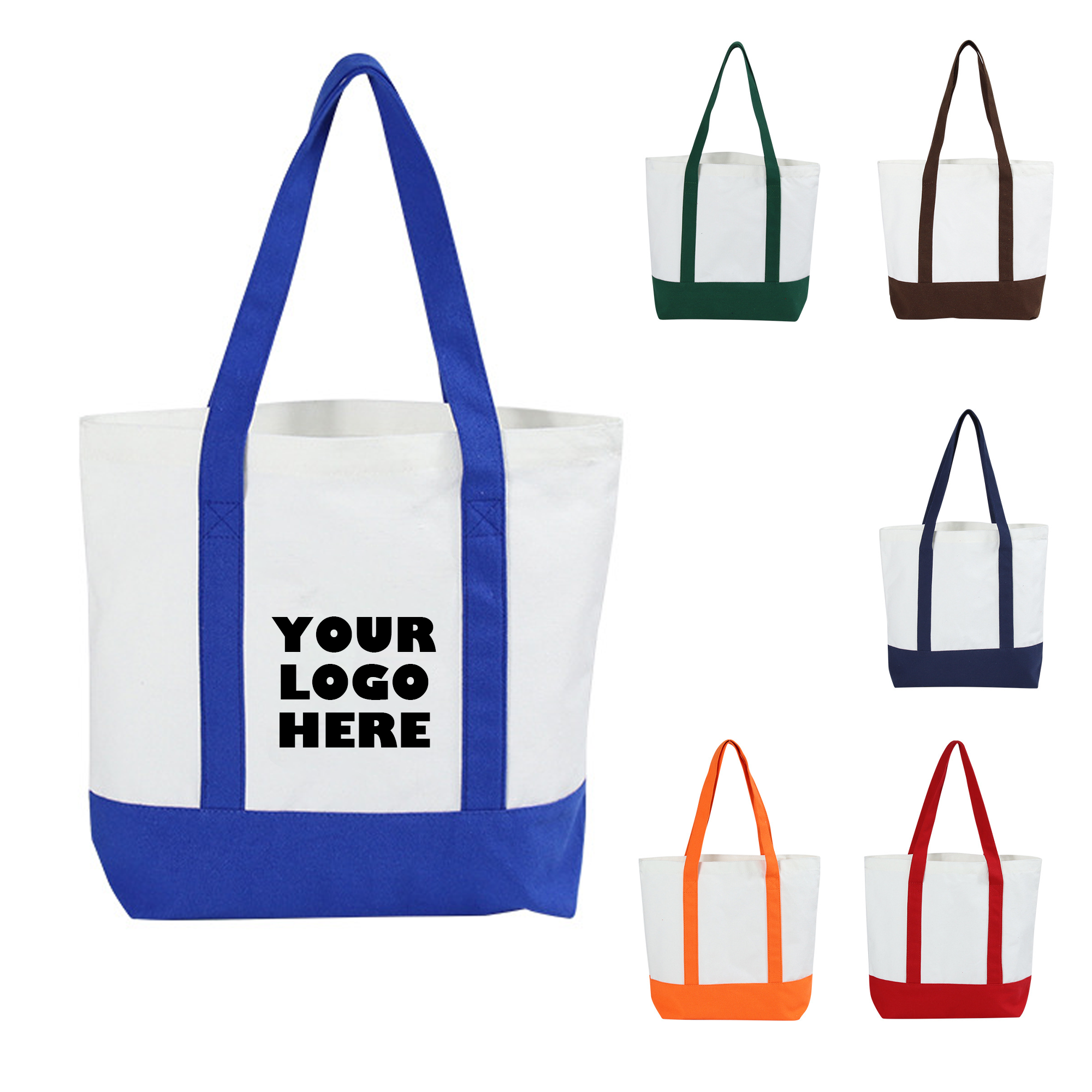 Paneled Canvas Tote Bag, custom tote bag with logo imprint 3