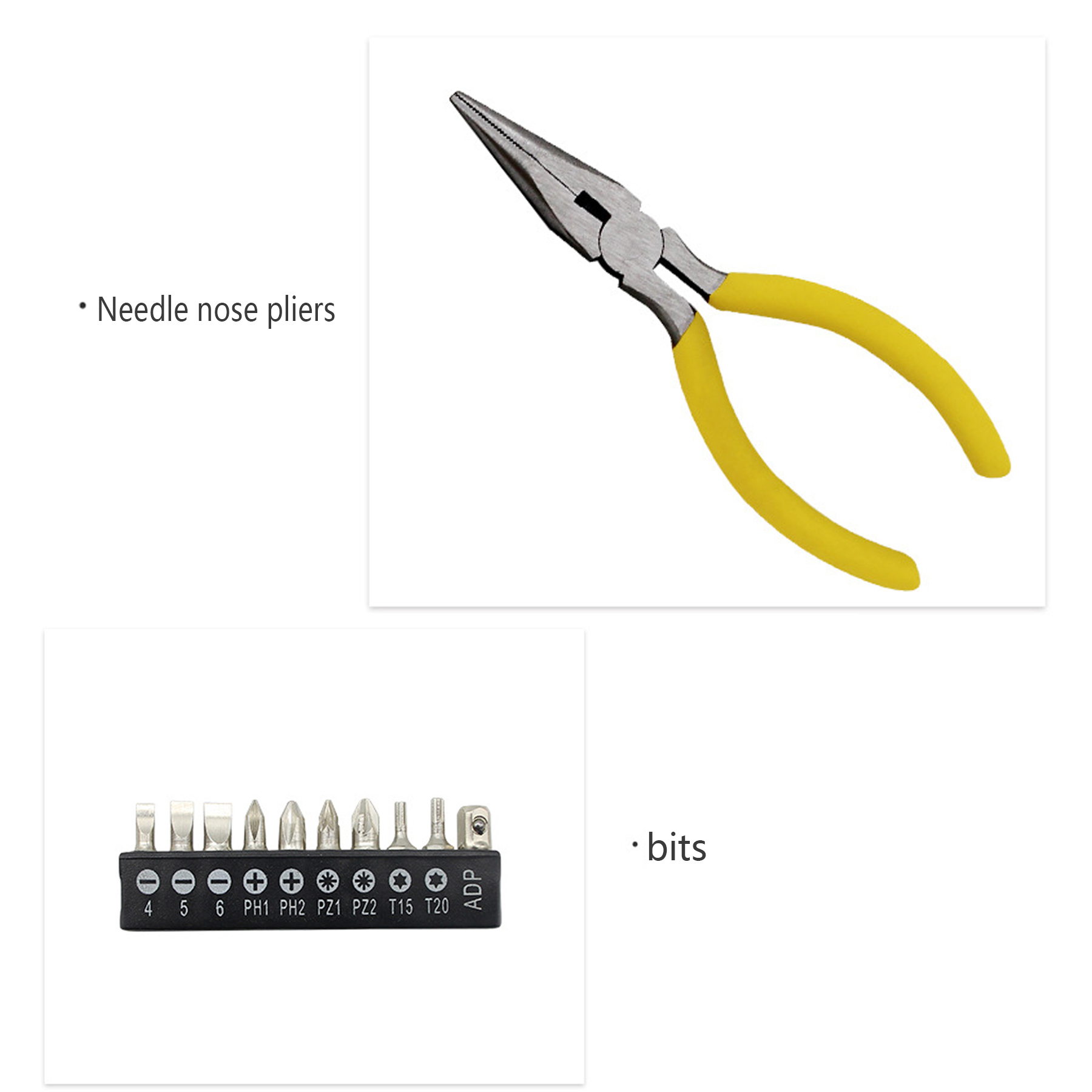HandyPro 20pc Mini Furniture Tool Set with Precision Screwdriver, Knife, and Pliers 8
