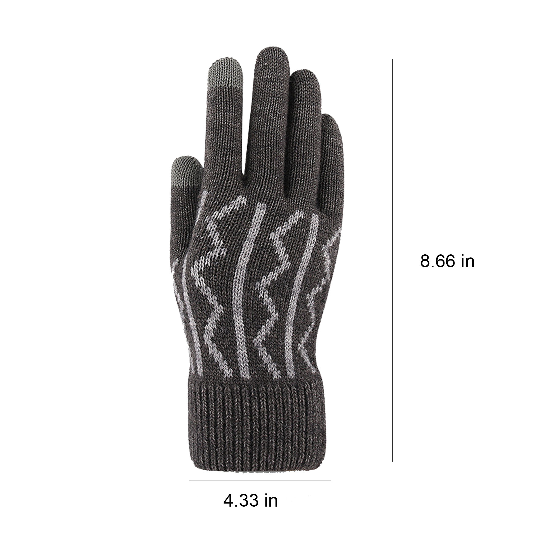Winter Jacquard Knit Touchscreen Gloves 4