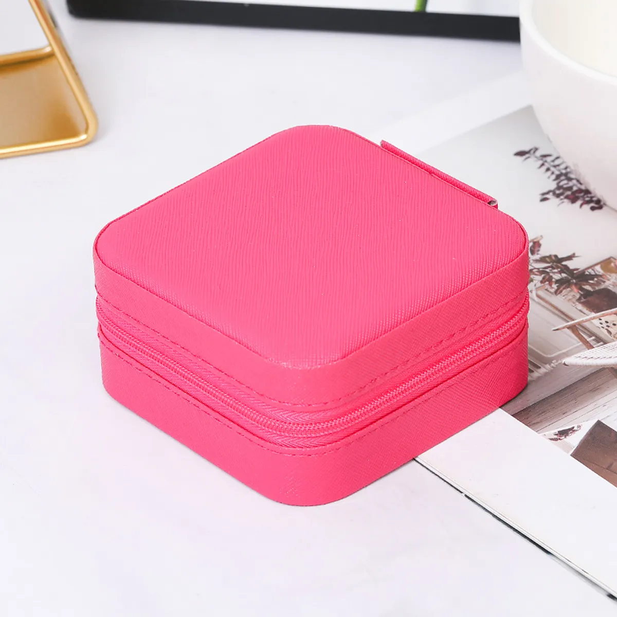 Portable Travel PU Jewelry Box Case Storage Organizer Holder 3