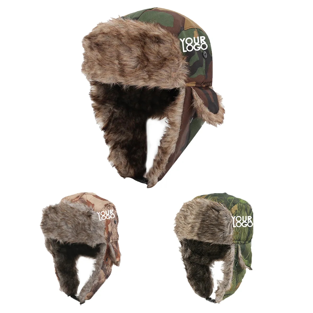 Windproof Fur Hat with Mask 2