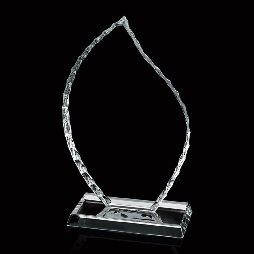 Iceberg Flame Award - Starfire, custom award with logo imprint 4