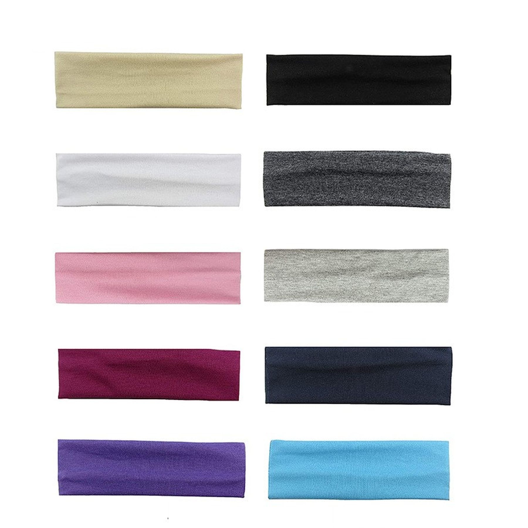 Non-Slip Stretch Headbands Sports Head Wraps 13