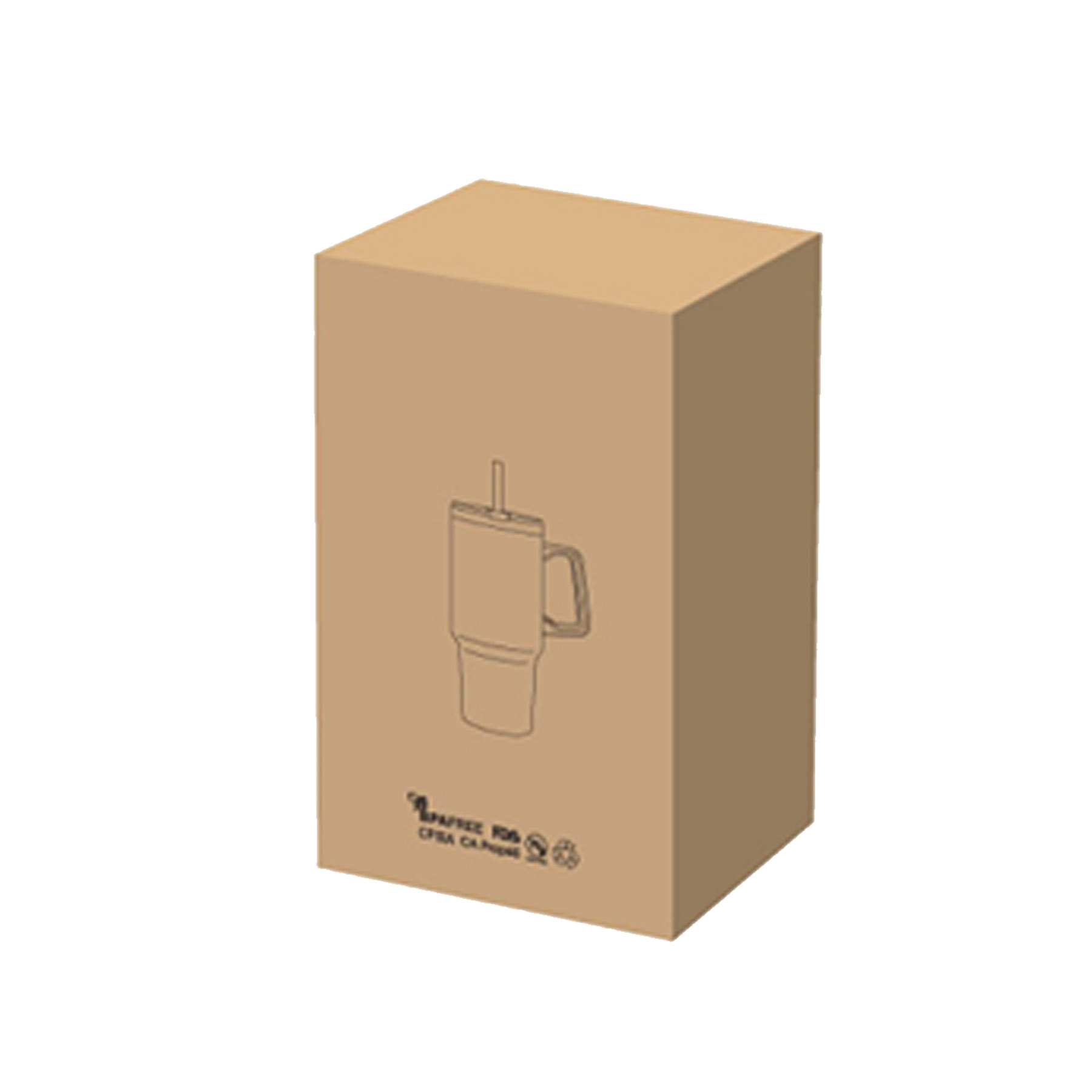 40 Oz. Boxed Two Tone Travel Handle Mug with Twist Closure Straw Lid 1