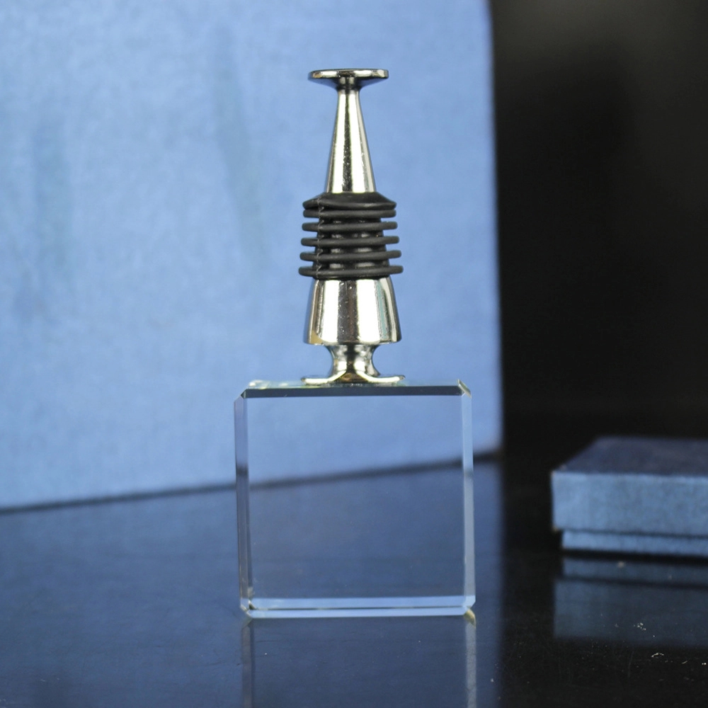 Crystal Square Wine Stopper 5
