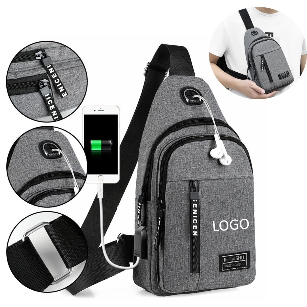 Crossbody Chest Shoulder Small Sling Bag 3