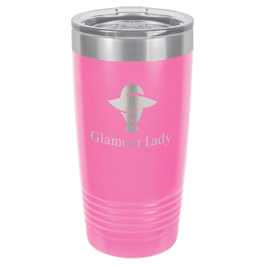 20 Oz. Maroon Red Vacuum Insulated Tumbler w/Clear Lid 7