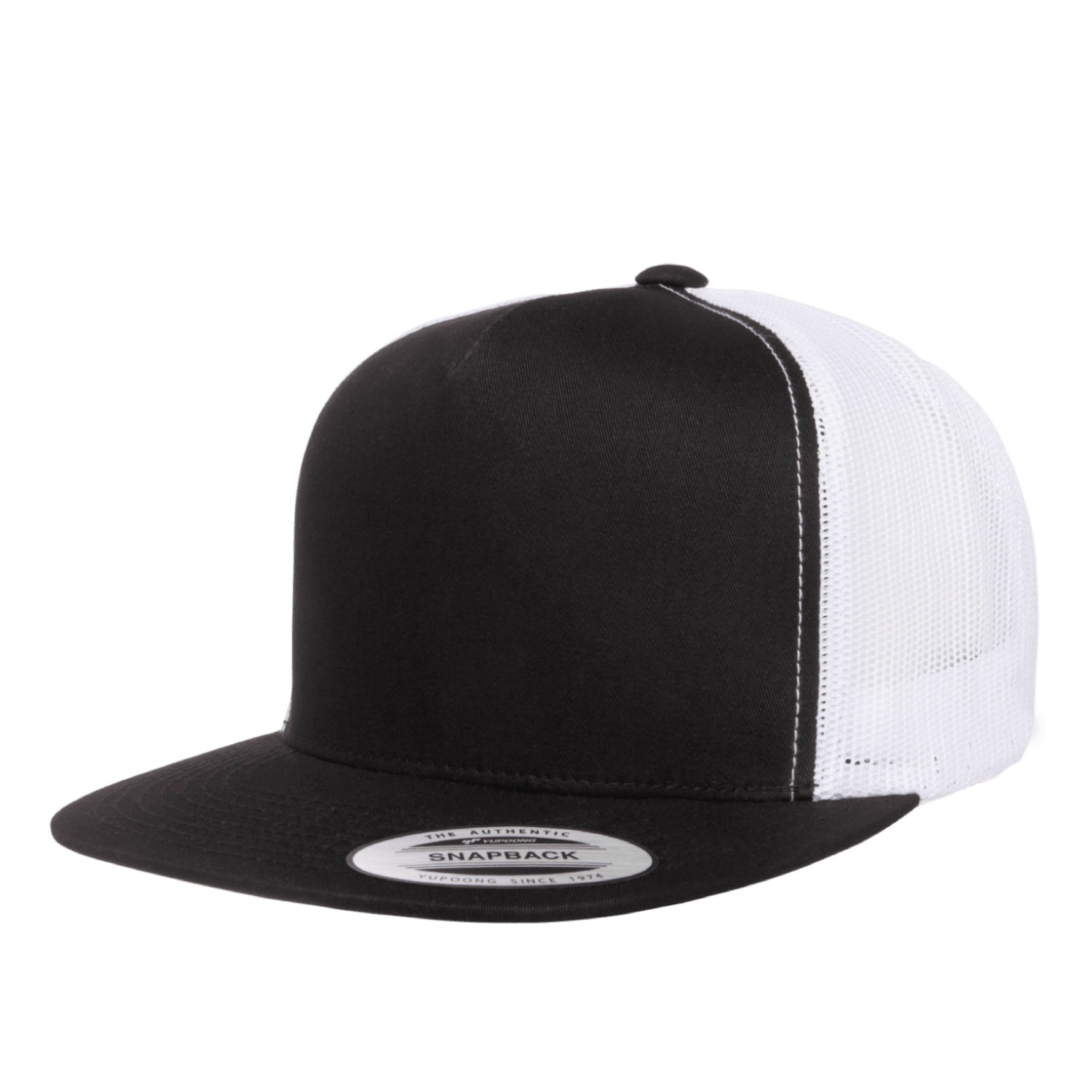 Yupoong 6006 YP Classics Five-Panel Classic Trucker Hat with Leatherette Patches or Embroidery 42