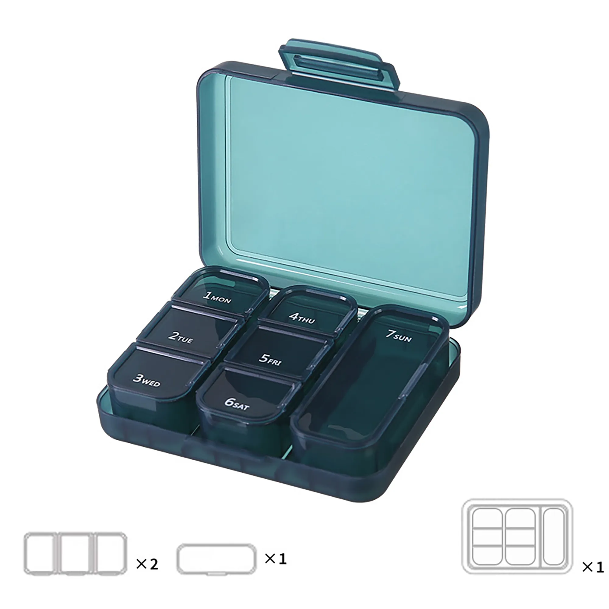 Fashionable Transparent Pill Box 3