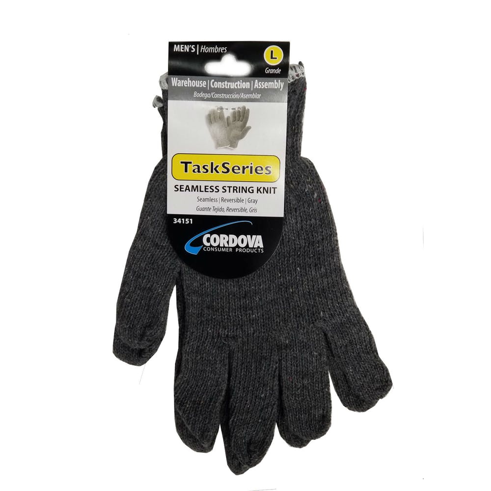 Seamless Work Gloves - Size Large String Knit 2