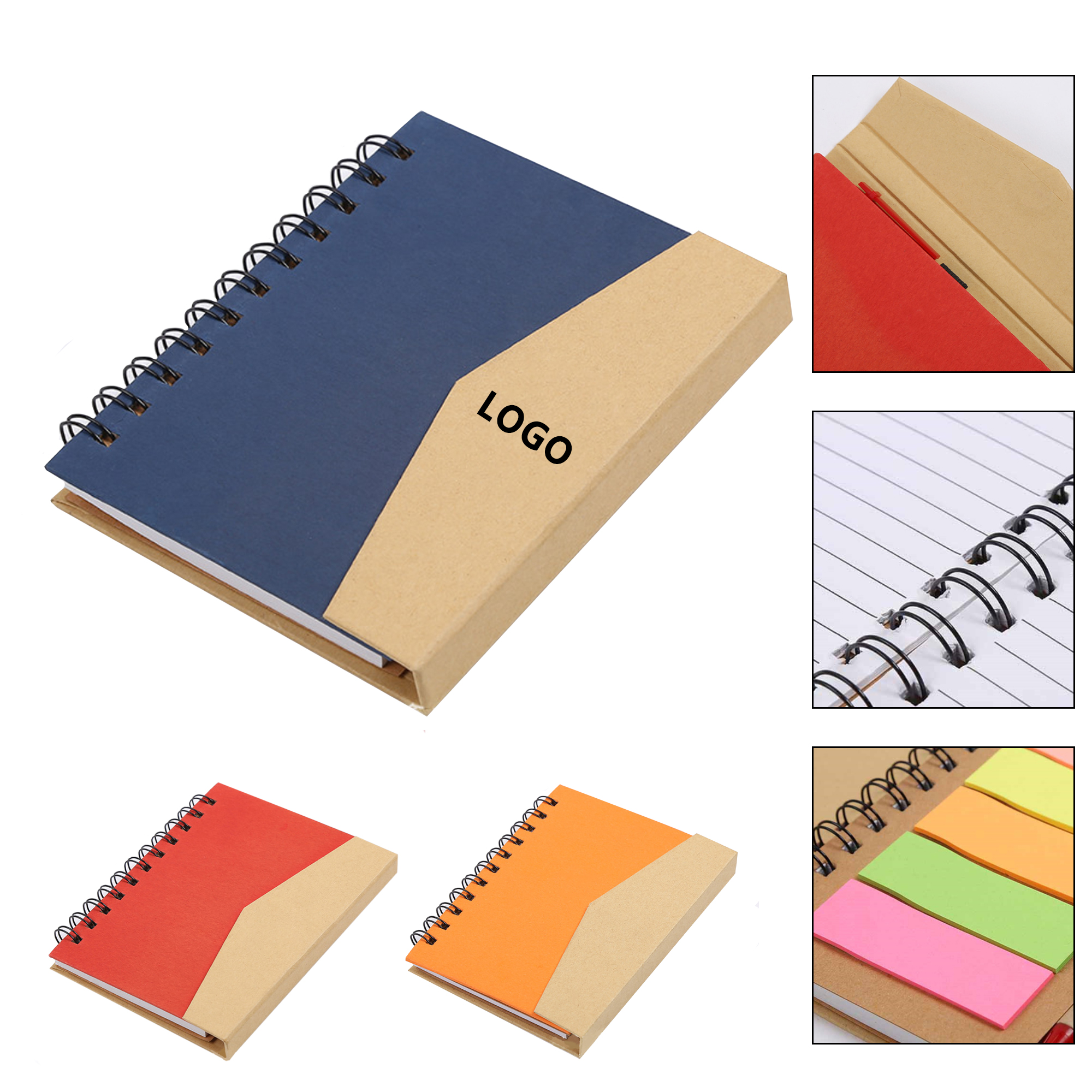 Notebook W/Sticky Notes and Flags & Pen 2