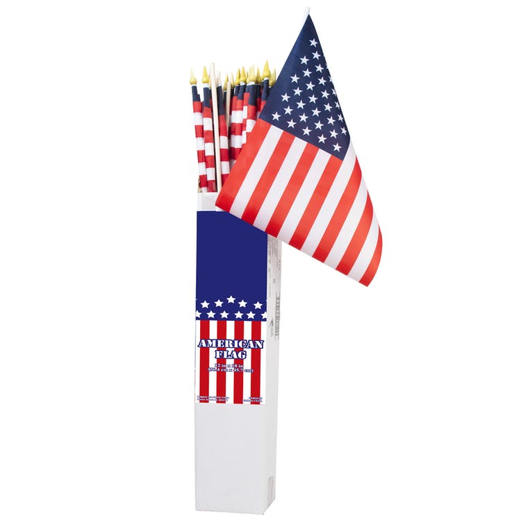 American Flags - 32" Tall Floor Display Included 1