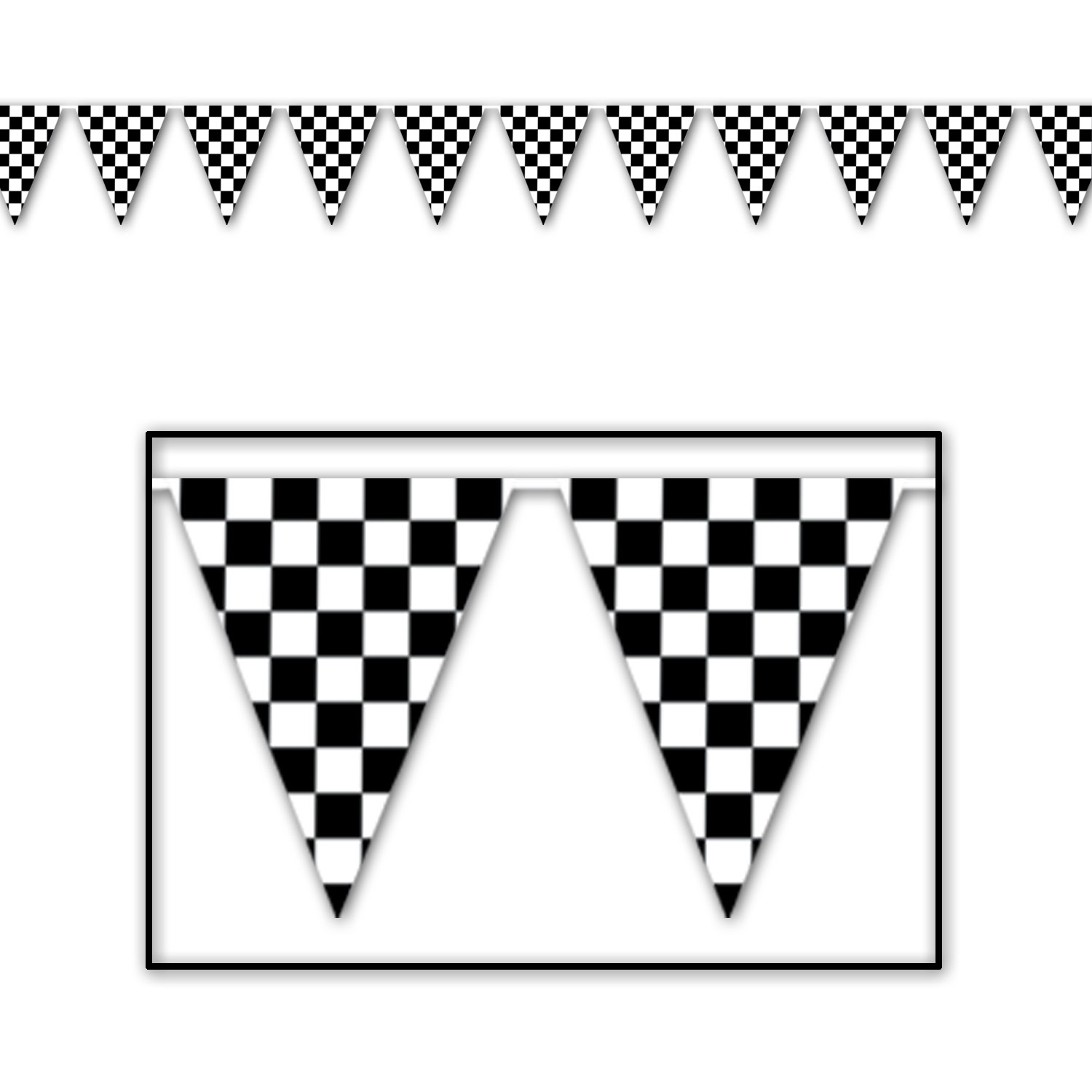 Checkered Outdoor Pennant Banner 1