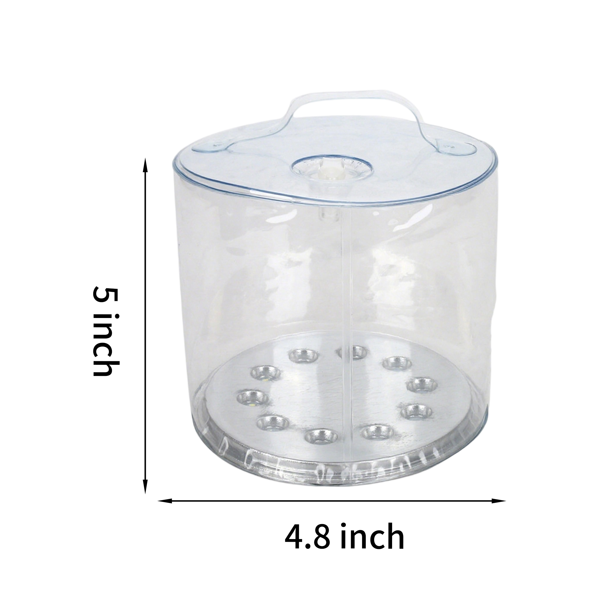 Solar Powered Inflatable Lantern 5" Width x 4.8" Height 3
