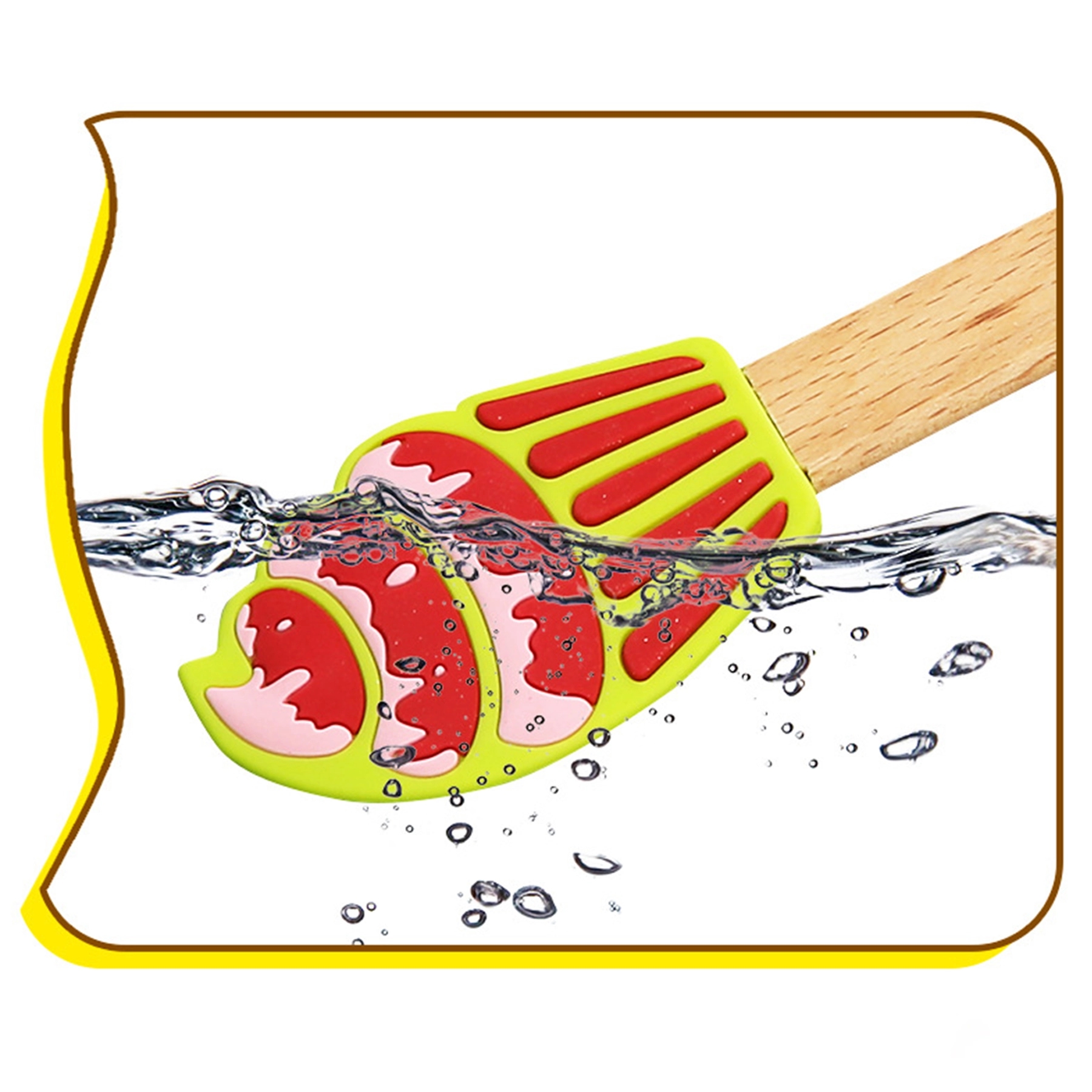 Xmas Christmas Silicone Rubber Spatula Set 6