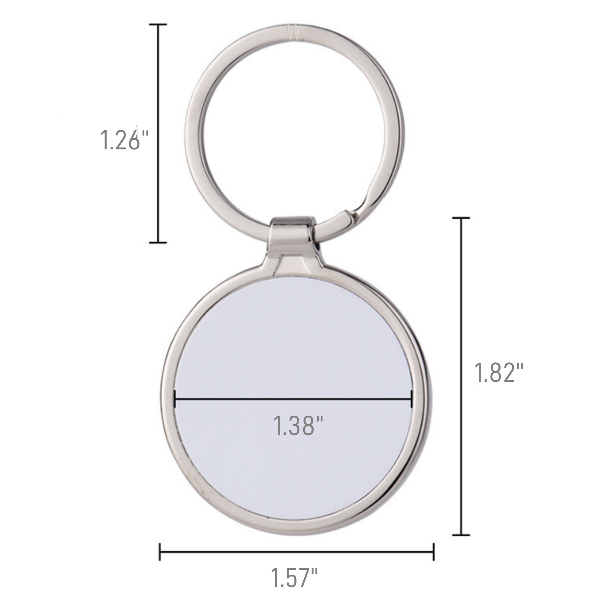 Metal Heat Transfer Keychain Round 4