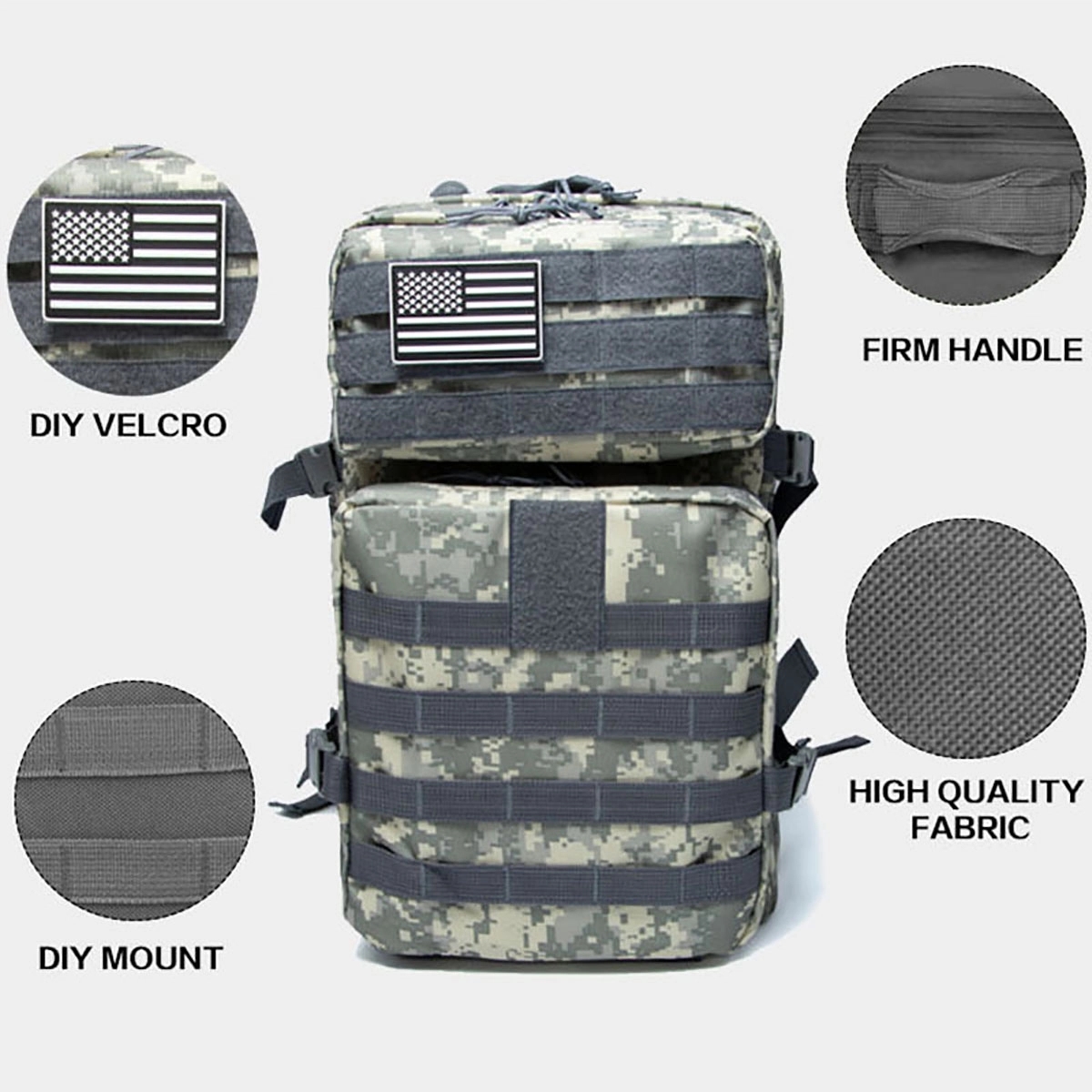 Military Tactical Backpack Large Capacity 5