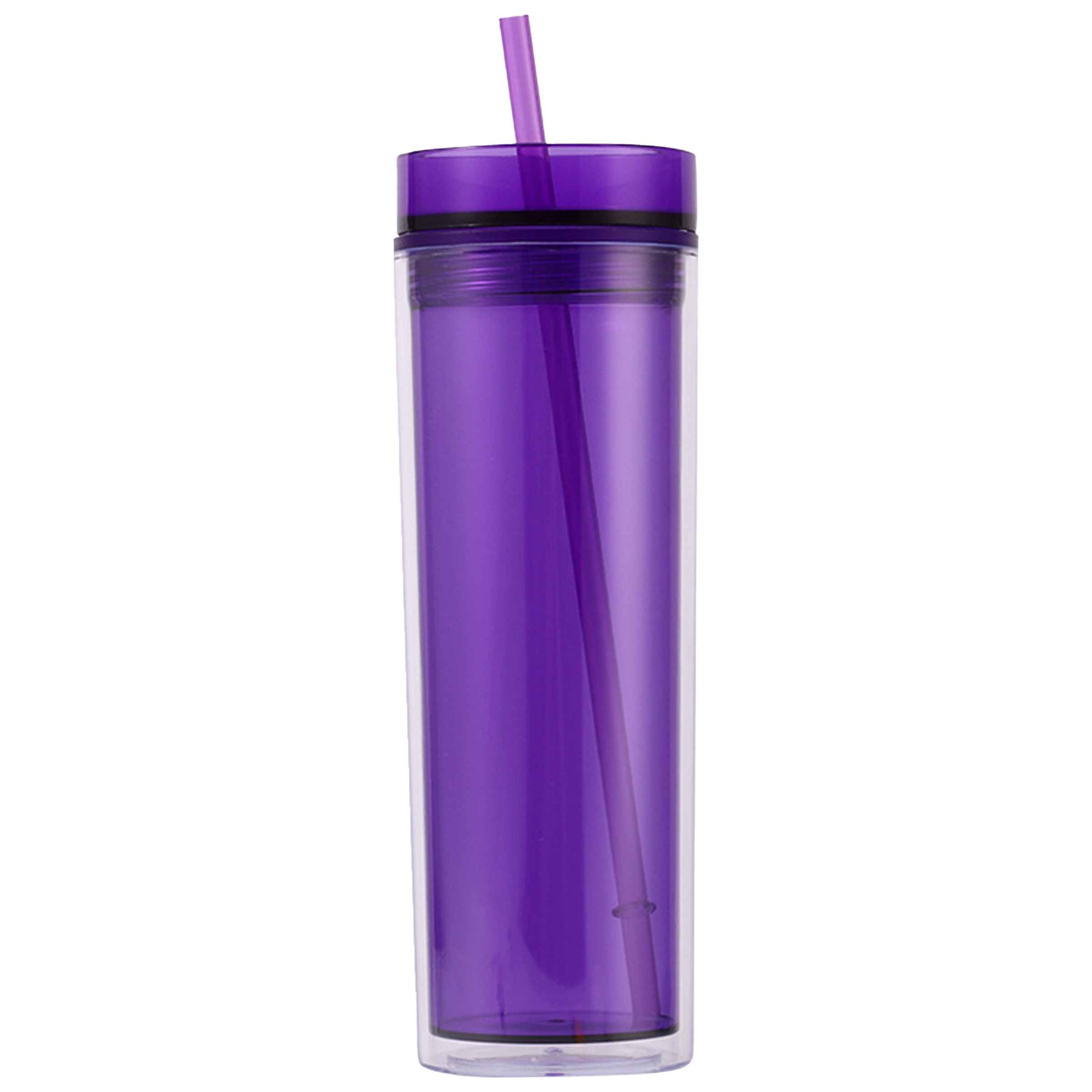 Polystyrene Double Layered Transparent Straw Cup 2