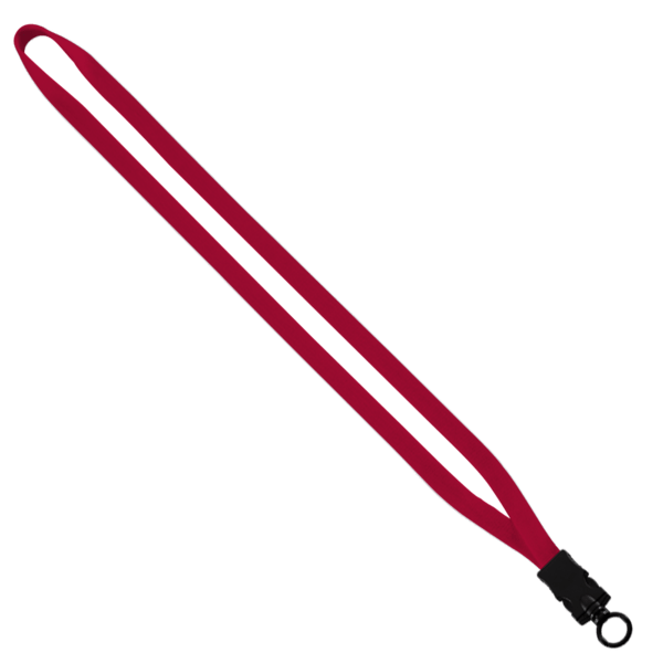 1/2" Cotton Lanyard with Plastic Snap-Buckle Release & O-Ring 6