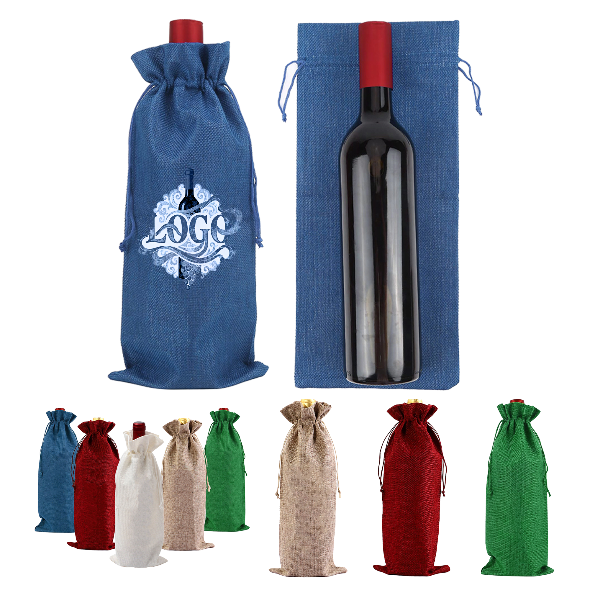 Portable Drawstring Wine Bottle Bag 4