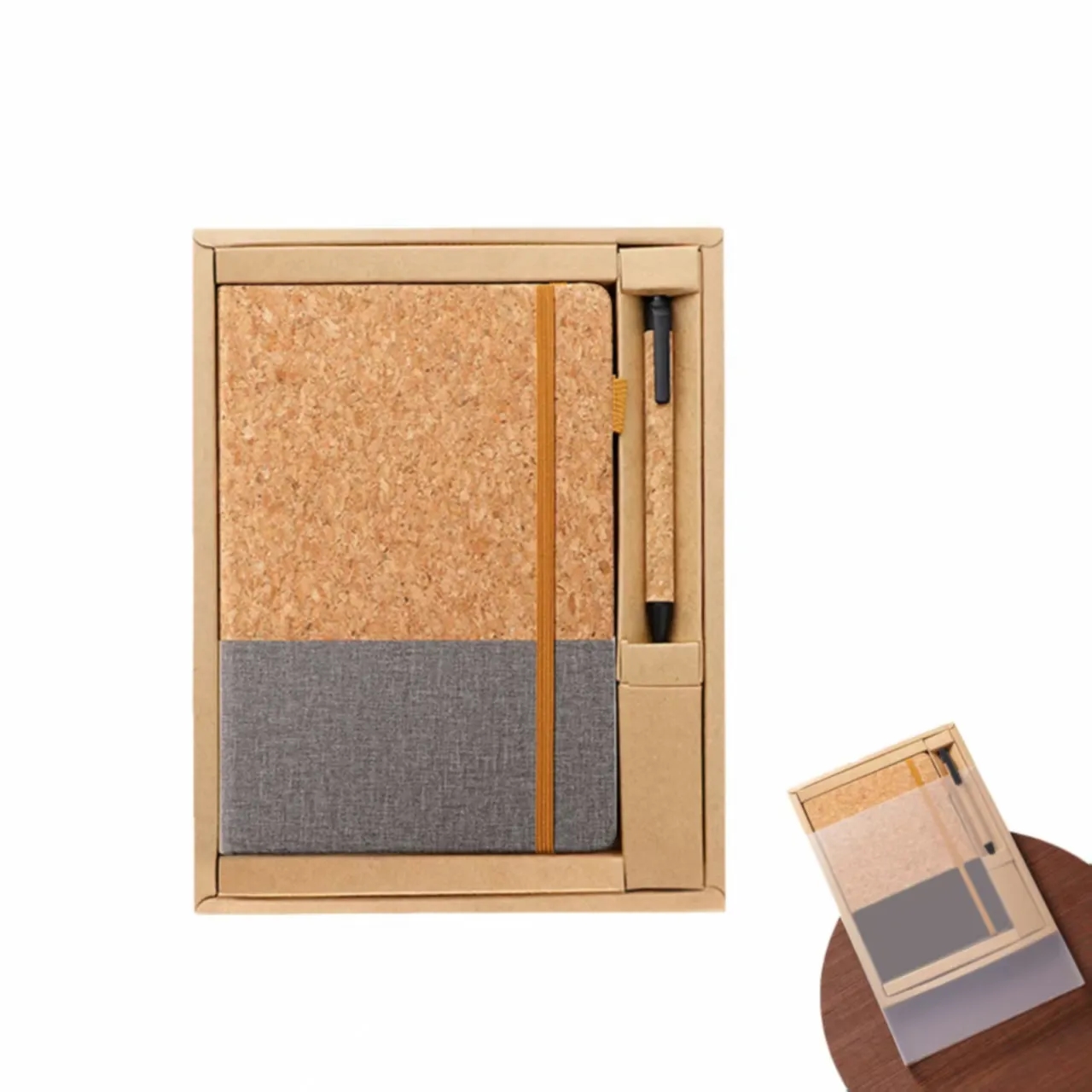 Cork Notebook Pen Set - Natural Office Gift 4