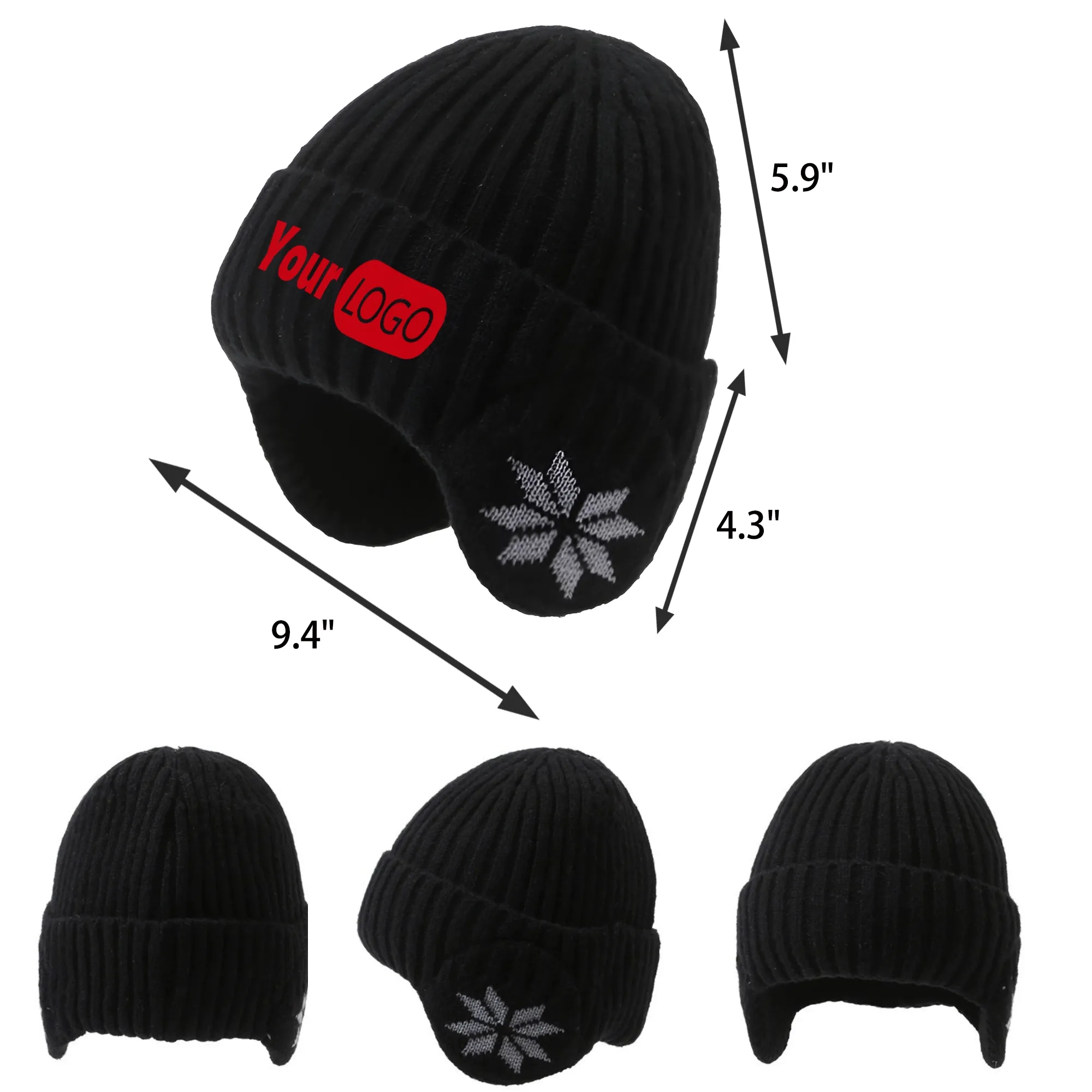Winter Fleece Knitted Hat 2
