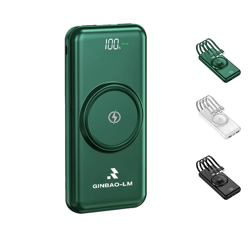 10000mAh Portable Charger LED Display Power Bank with Cables 4